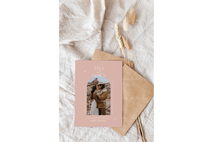 Boho Greeting 5x7 Card Mockup, 1