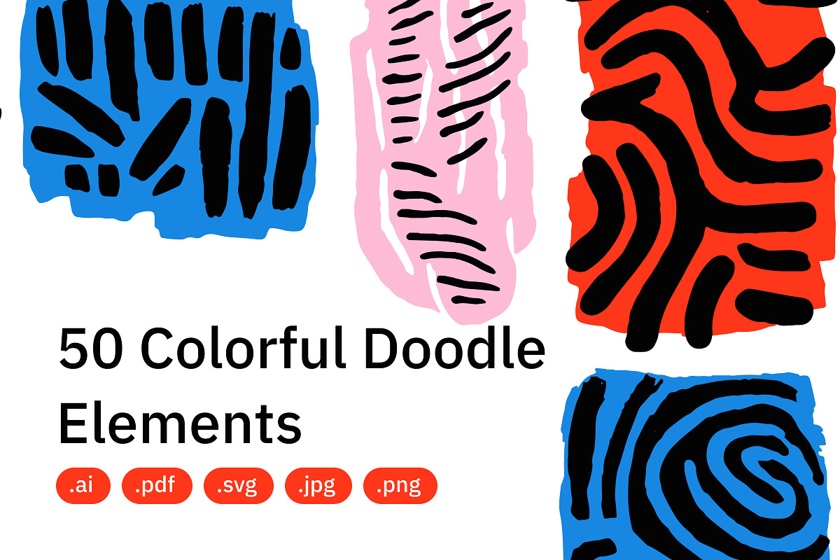 Colorful Doodle Elements, an Object Graphic by crafty (Photo 1 of 4)