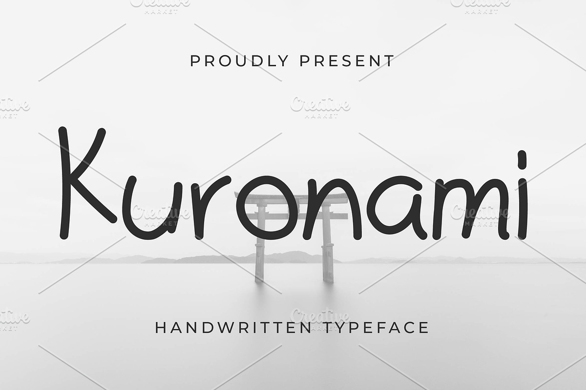 Kuronami - A Handwritten Typeface, a Handwritten Font by Artiveko (Photo 1 of 4)