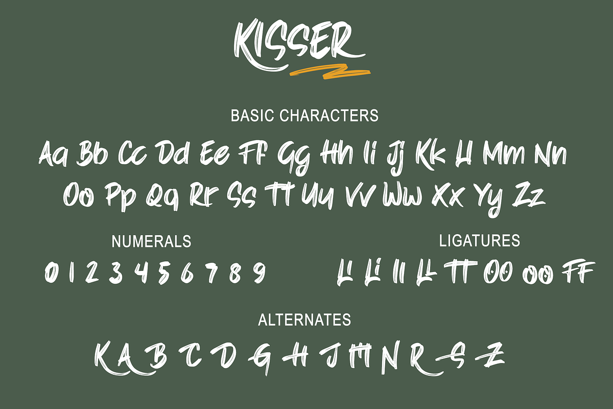Kisser | Natural Stroke Brush, a Font by Tigadestd Type (Photo 3 of 11)