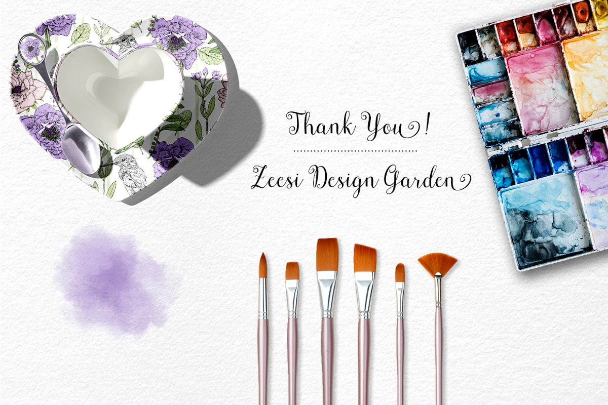 Inked Periwinkle Patterns & Motifs, a Pattern Graphic by Zeesi Design Garden (Photo 9 of 9)