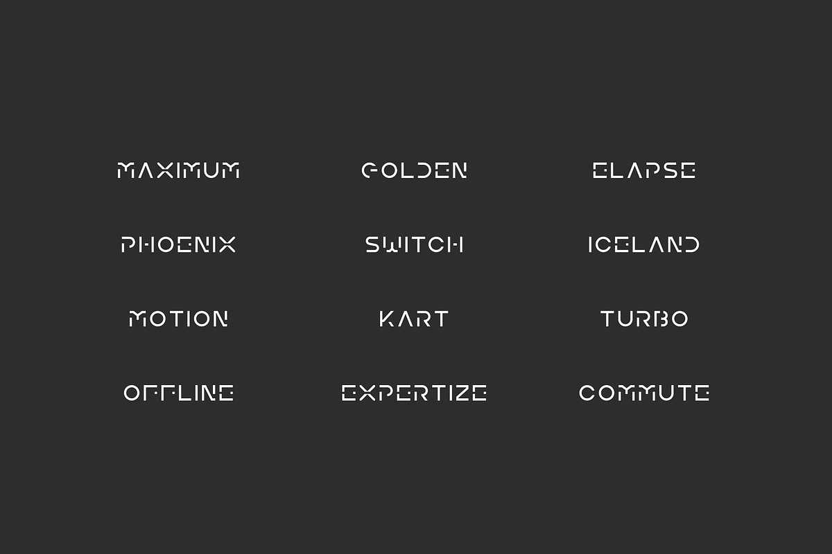 Fyeg Futuristic Tech Font, a Font by baqoos (Photo 7 of 10)