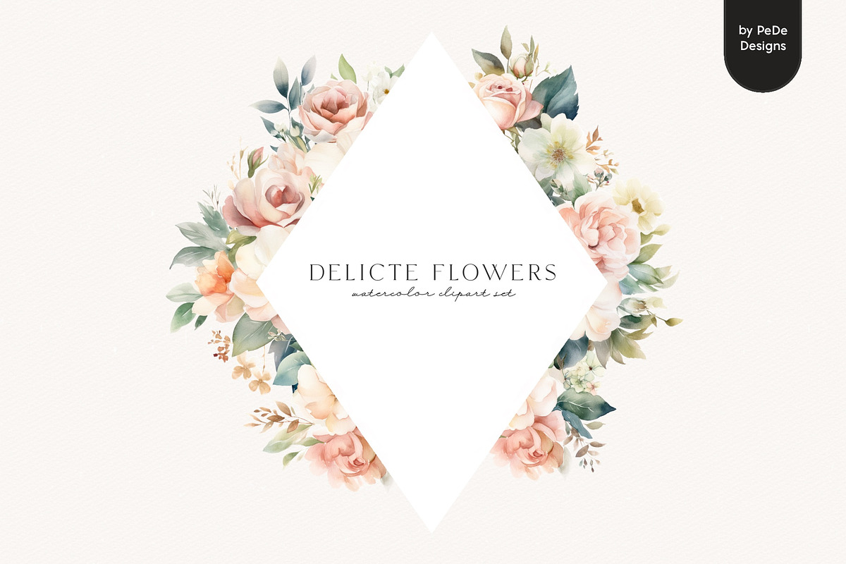 Delicate Flowers, a Decorative Illustration by PeDe Designs (Photo 5 of 8)