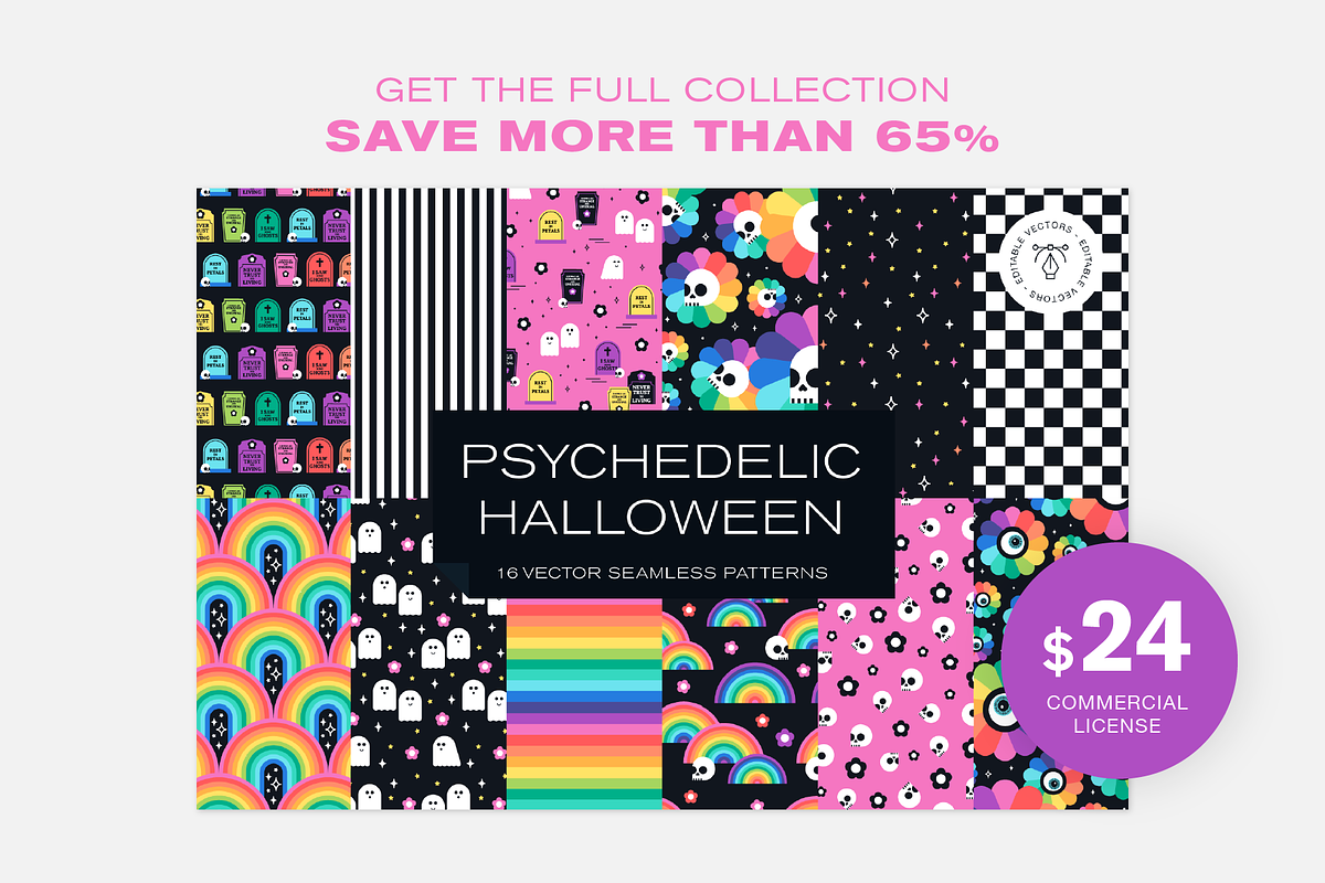 Colorful Skulls and Flowers Pattern, a Pattern Graphic by Rxmi Studio (Photo 3 of 3)