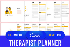 Printable Therapist Planner Canva