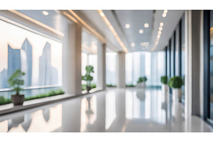 A bright corporate hallway with, an Architecture Photo by Igor Tichonow