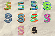 260 Stylized Alphabets (for collage), an Object Graphic by Megan Aili Designs (Thumbnail 20 of 28)