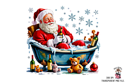 10 PNGs Funny Santa Clipart Bundle, a Graphic by Clipart Bloom (Thumbnail 10 of 17)