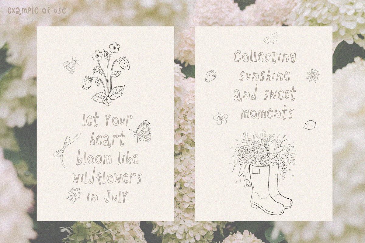 Cottagecore - handdrawn line art set, a Decorative Illustration by Madiwaso (Photo 3 of 9)