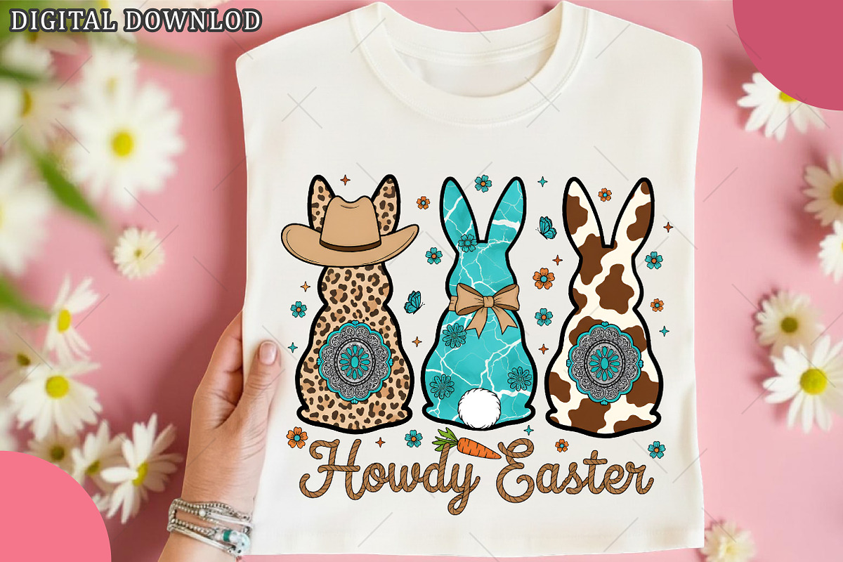 Western Cowgirl Easter Bunny Png, an Illustration by OK Design (Photo 3 of 6)