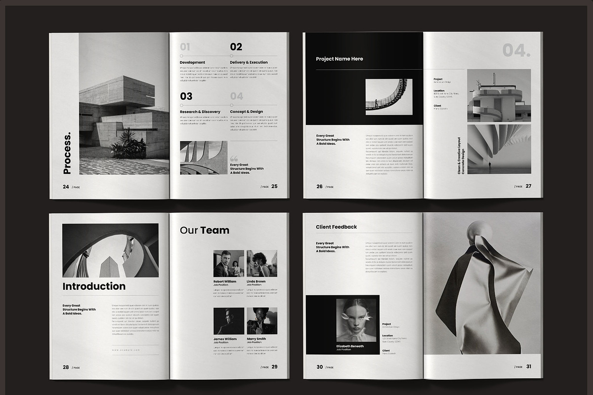 Architecture Portfolio Template, a Brochure Template by Spark_Creative (Photo 8 of 13)