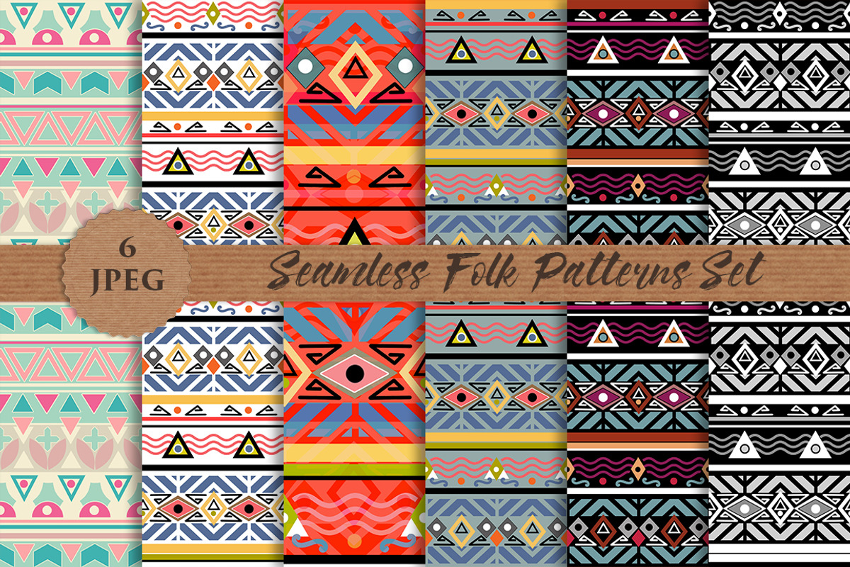 FOLK seamless paper prints pattern, a Pattern Graphic by Futurel