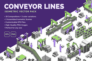 Conveyor Processes Factory Set, an Object Graphic by 35lab