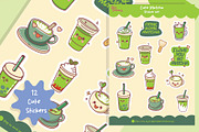 Cute Kawaii Matcha Sticker Set, an Illustration by Dori Debreceni draws (Thumbnail 2 of 6)