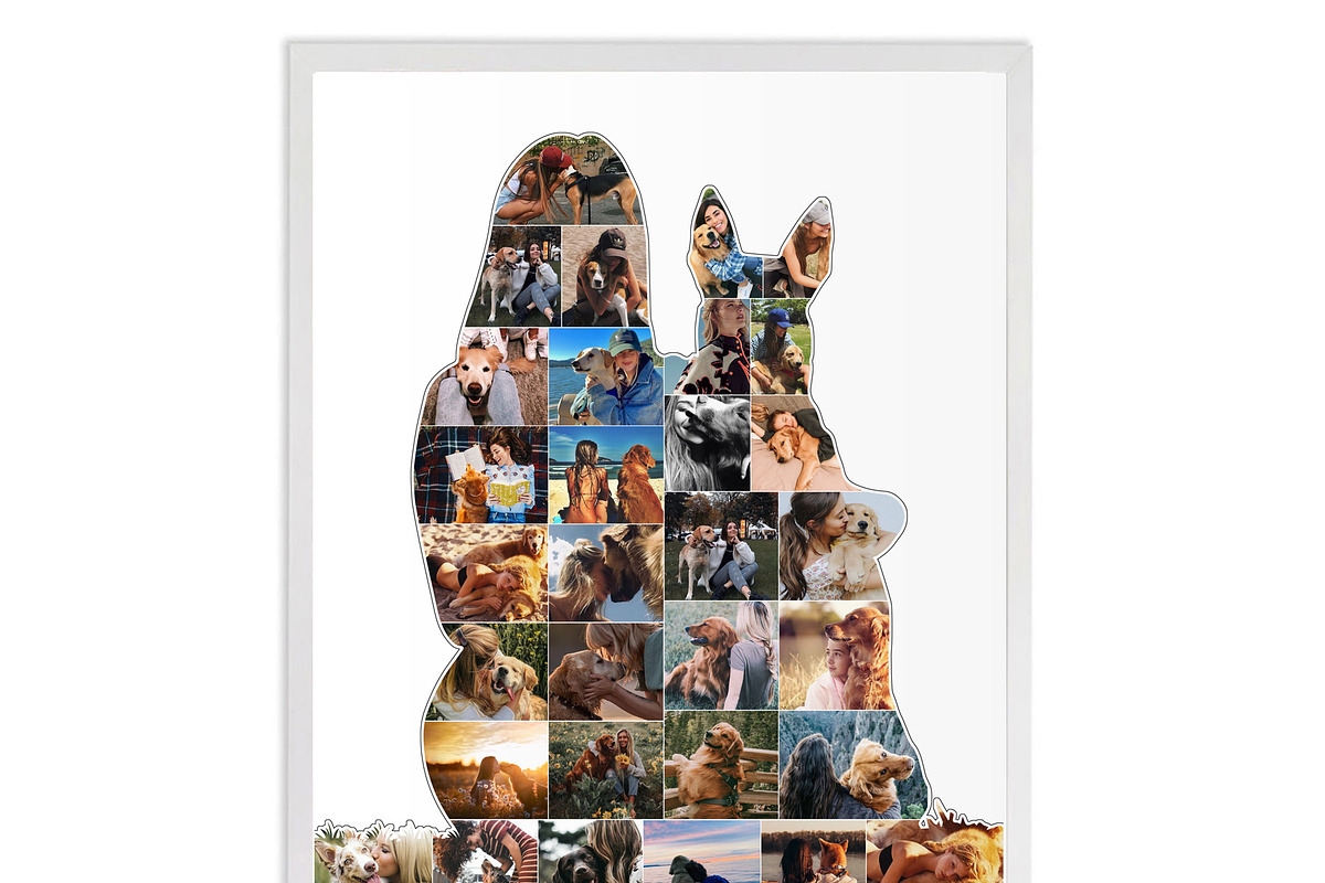 Woman and dog photo collage, a Poster Template by AIW SOLUTIONS (Photo 3 of 4)