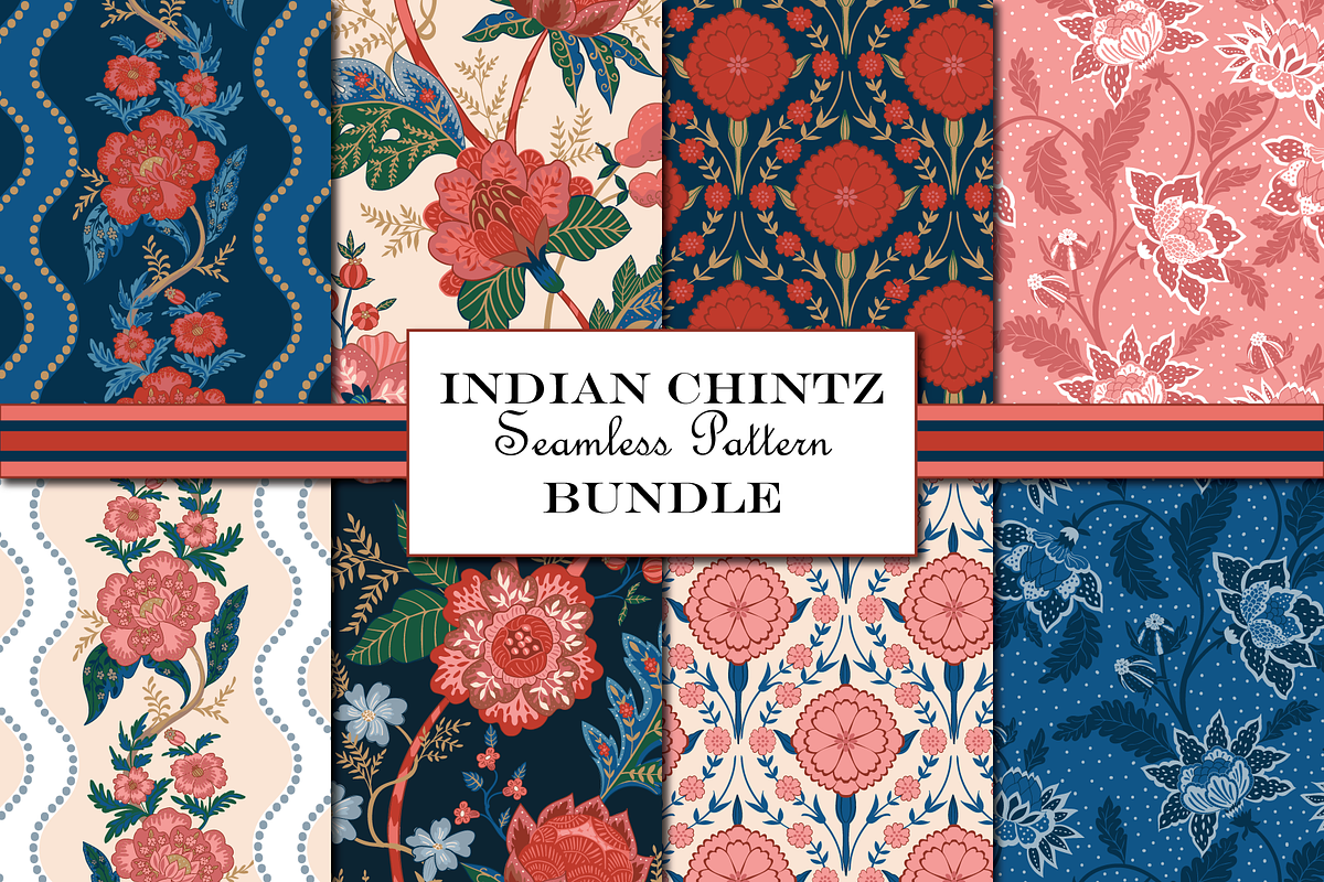 Boho Pattern Bundle - Indian Chintz, a Pattern Graphic by RachelStudio (Photo 1 of 10)