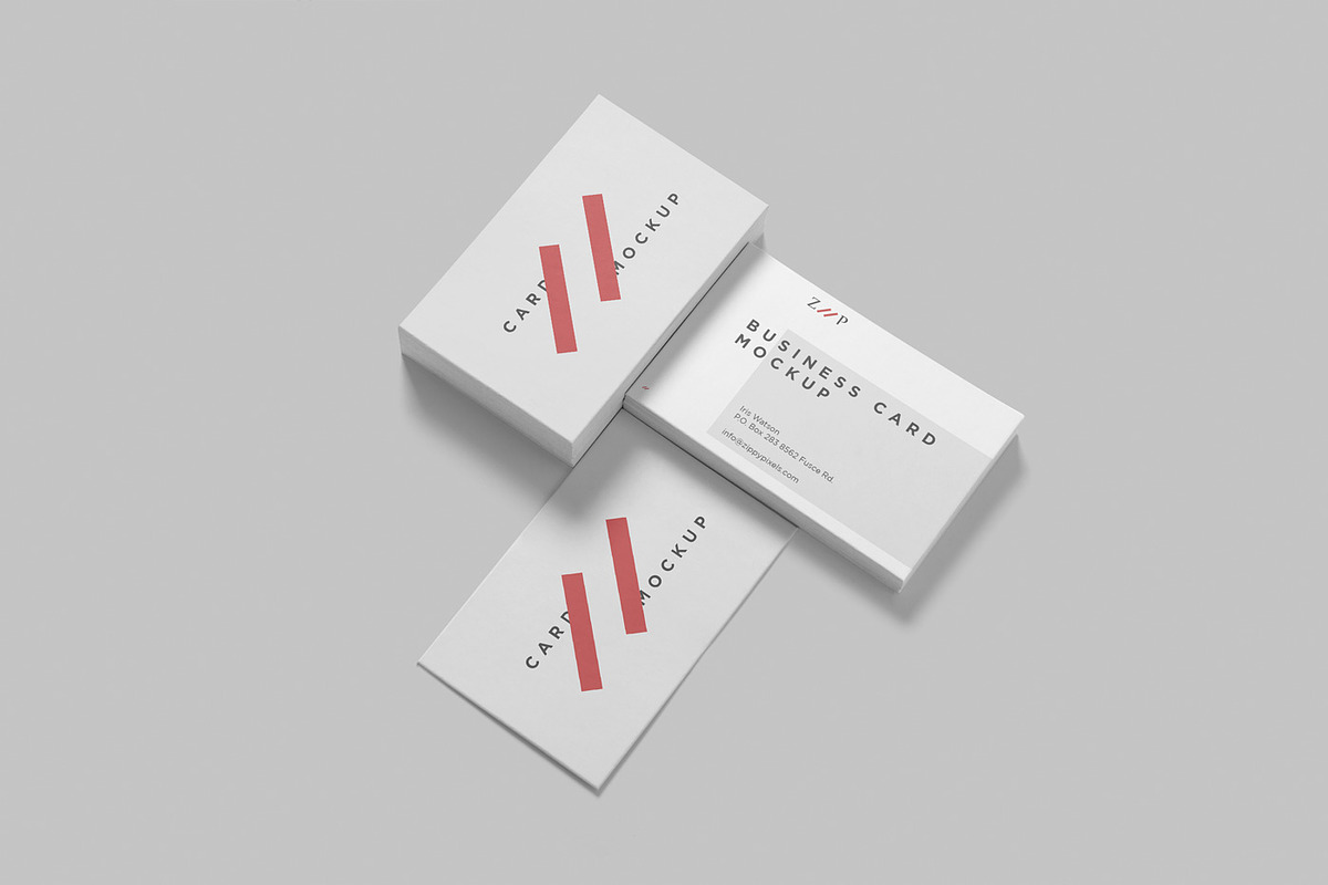 Isometric Business Card Mockups, a Product Mockup by ZippyPixels