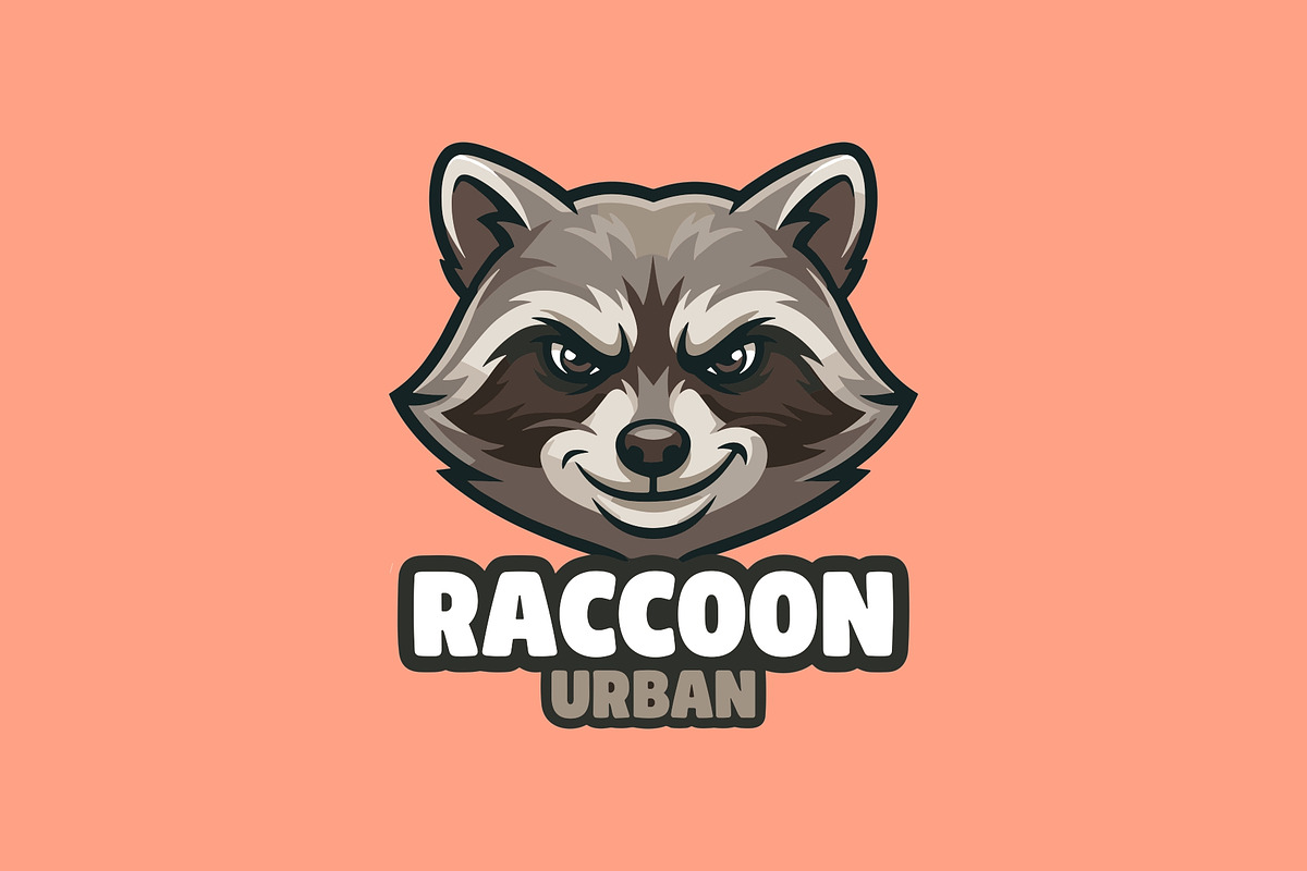 Raccoon Mascot Cartoon Logo, an Animal Illustration by Cekal_std (Photo 3 of 3)