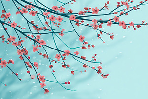 Elegant pink cherry blossom branches, a Nature Photo by MistyDay