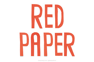 Red Paper Handmade Letters