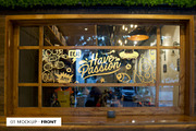 3 Cafe Glass Sticker Decals Mockup, a Product Mockup by MockUpgrade (Thumbnail 4 of 7)