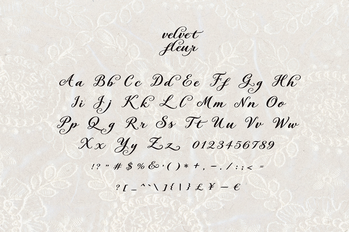 Velvet Fleur - Elegant Script Font, a Script Font by Mneme (Photo 9 of 11)