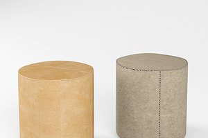 Drum Ottoman, a Furniture 3D Model by 3Dpapa