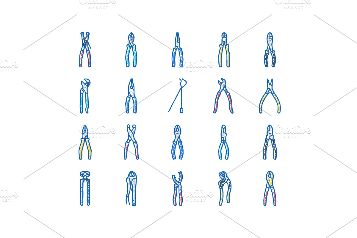 pliers equipment tool repair work, an Object Illustration by pikepicture
