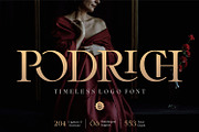 Podrich - Timeless Logo Font, a Serif Font by Asenbayu (Thumbnail 1 of 14)
