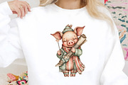 Whimsical Pig 4th of July Clipart, an Animal Illustration by SVGArt (Thumbnail 7 of 9)