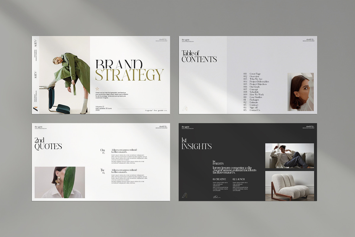 Agien Brand Strategy Template, a Presentation Template by evgenystudio