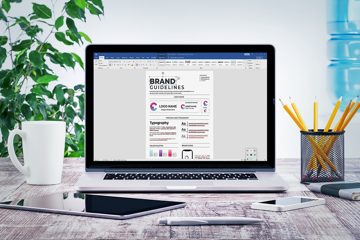 Brand Guidelines | Word & Indesign, a Poster Template by obayes (Photo 3 of 3)