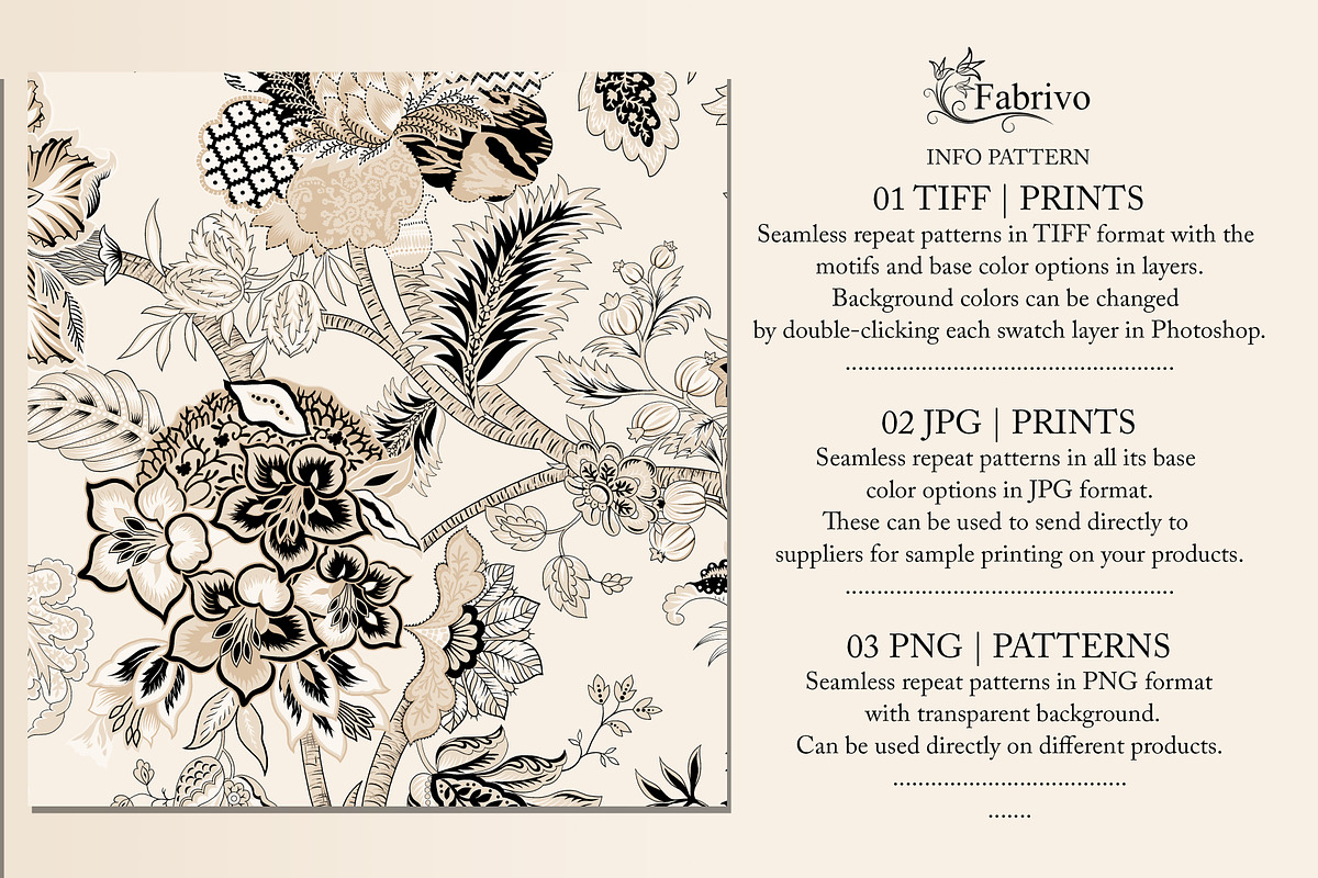 CHINTZ Floral Seamless Pattern, a Pattern Graphic by Fabrivo (Photo 8 of 10)