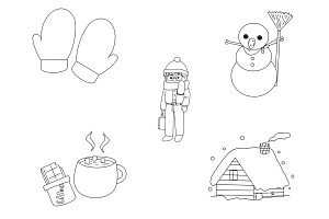 Christmas Winter Elements Set 1