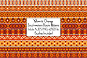Orange Southwestern Border Patterns, a Brush Add-On by Melissa Held Designs (Thumbnail 1 of 3)