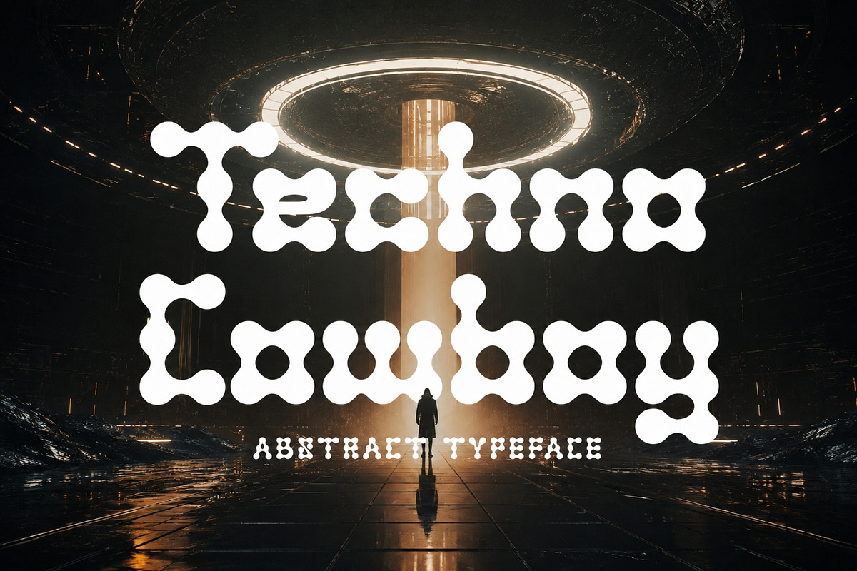 Techno Cowboy - Modular Typeface, a Sans Serif Font by HipFonts (Photo 1 of 9)