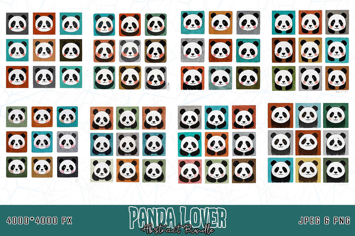 Panda Lover Retro Collage Bundle, an Object Illustration by Sofia's Fashion (Photo 2 of 3)
