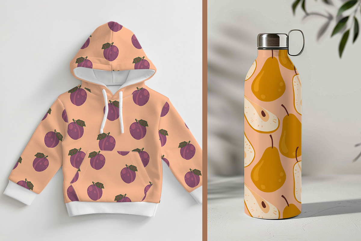 Orchard fruit vector patterns, a Pattern Graphic by Carpet Tapete Pretzel (Photo 14 of 17)