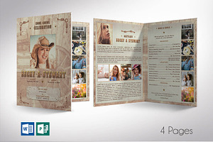 Cowgirl Tabloid Funeral Program