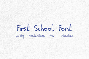 First School Handwritten Font