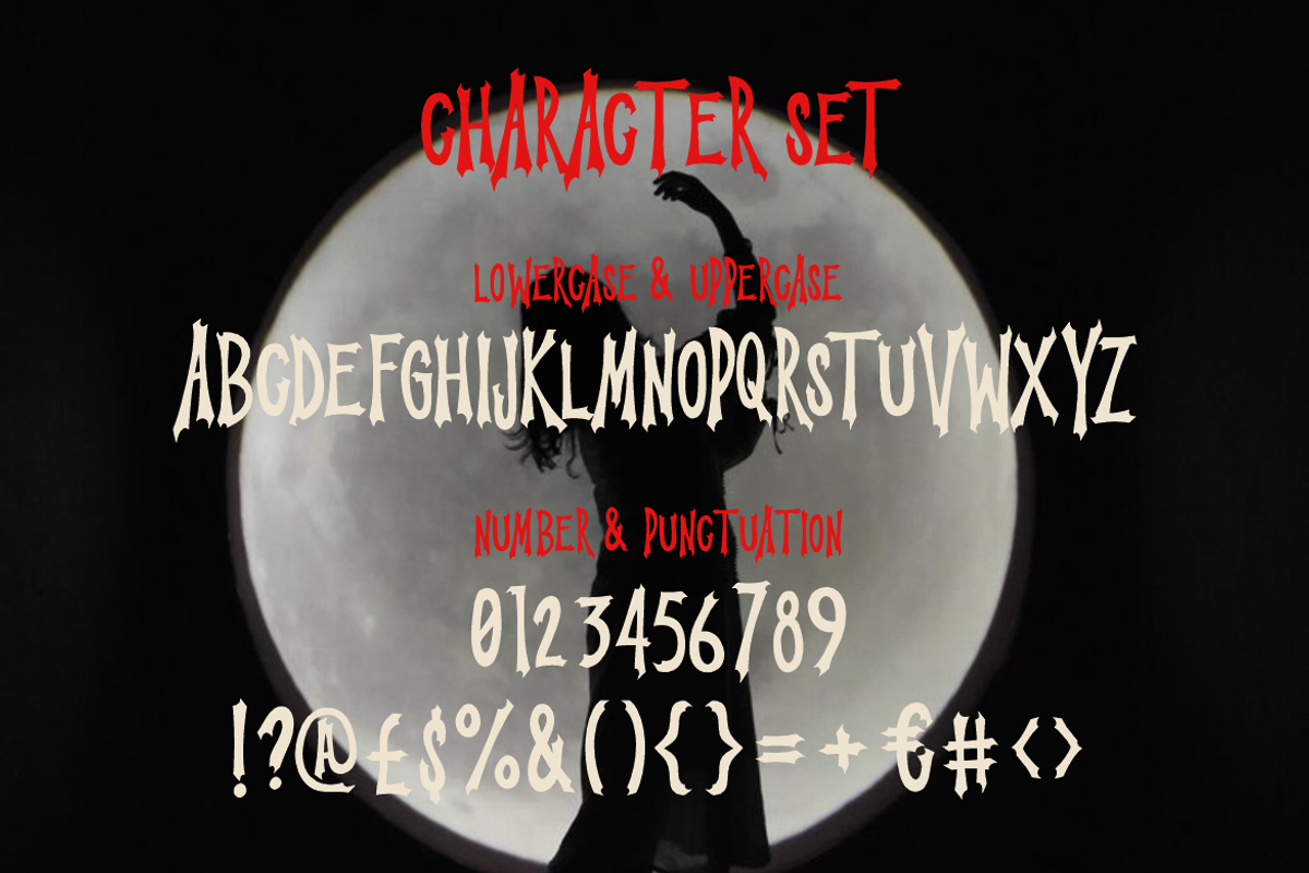 Mooneth Ghost - Horror Font, a Font by PutraCetol Studio (Photo 5 of 5)