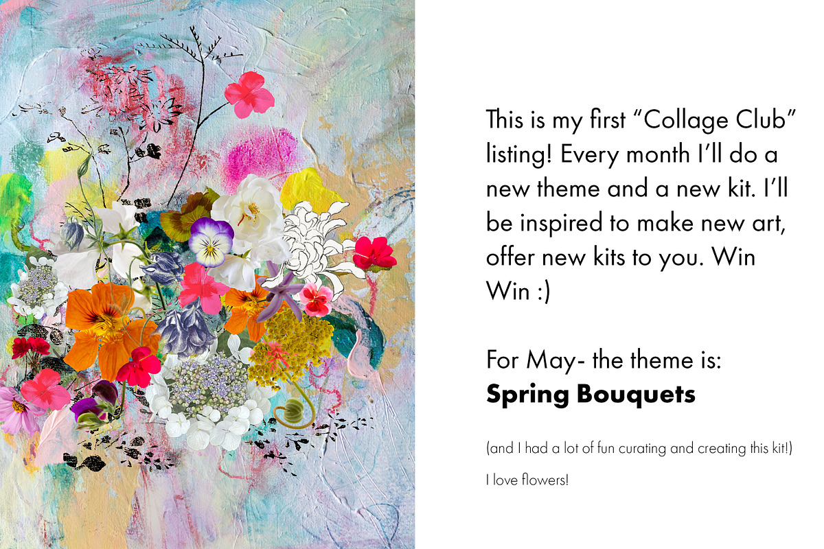 Floral Abstract Collage Kit | PNGs, a Graphic by Memow Studio (Photo 2 of 7)