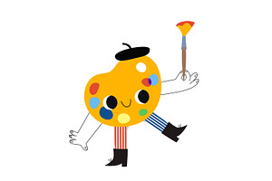 Cute Artist Palette Clipart