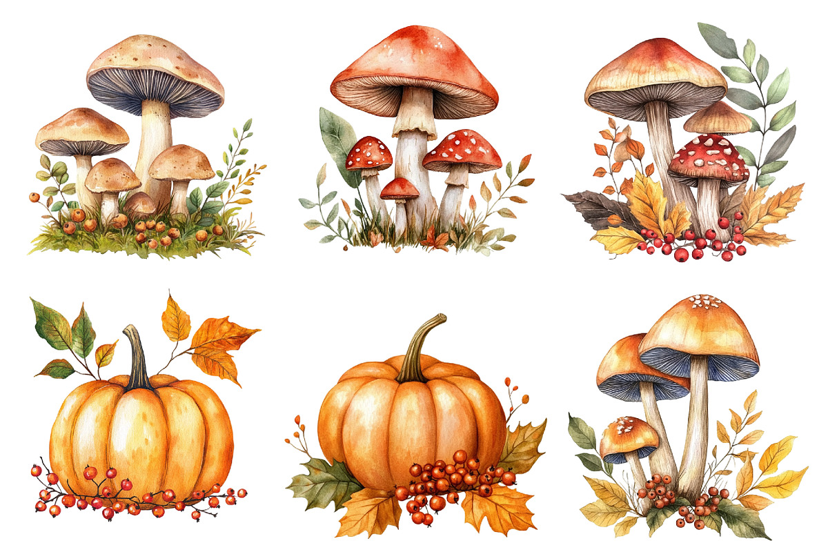 Autumn Flower Pumpkin Designs, an Illustration by CitraGraphics (Photo 5 of 5)