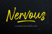 Nervous Brush Font, a Script Font by trustha (Thumbnail 1 of 15)