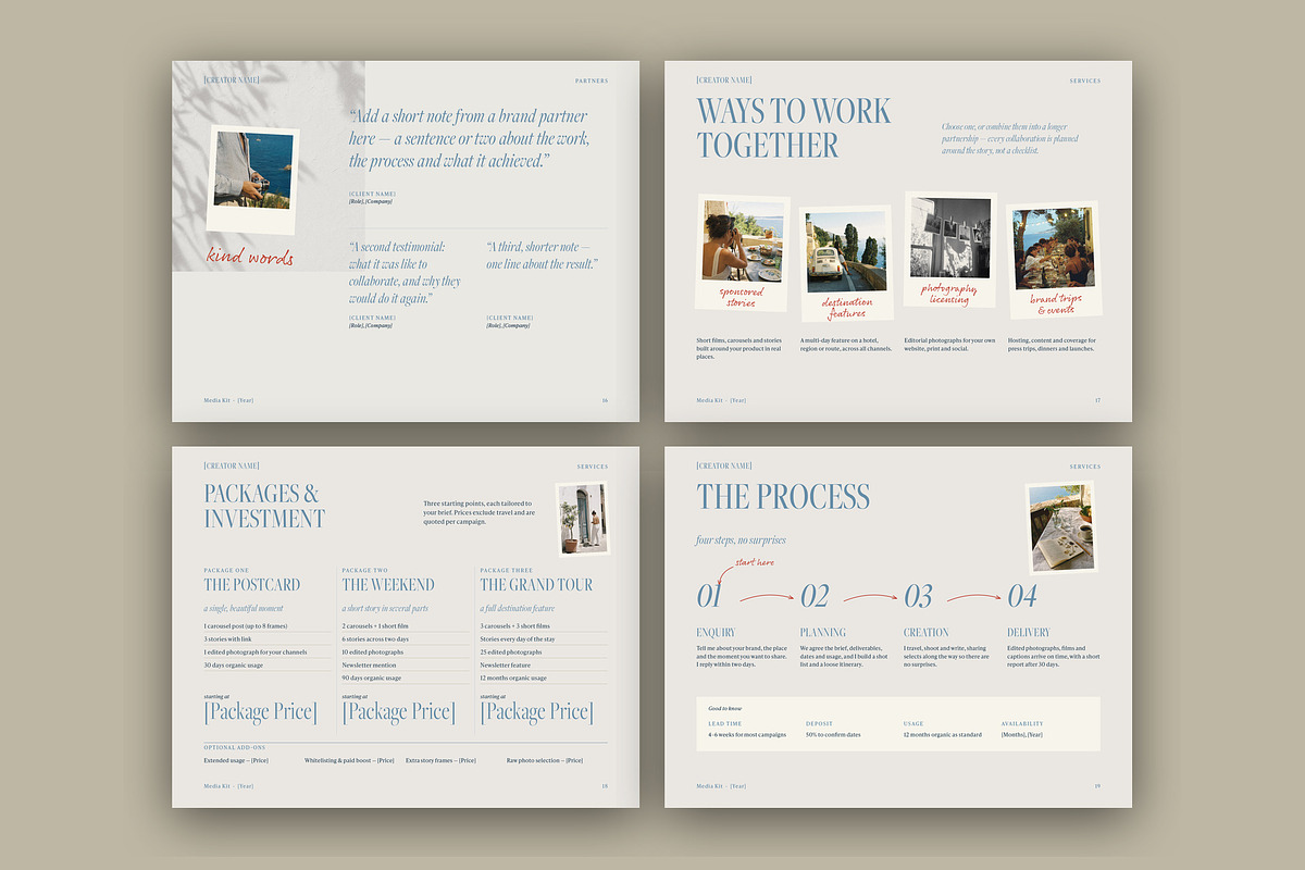 Travel Influencer Media Kit Template, a Magazine Template by BrandPacks (Photo 6 of 7)