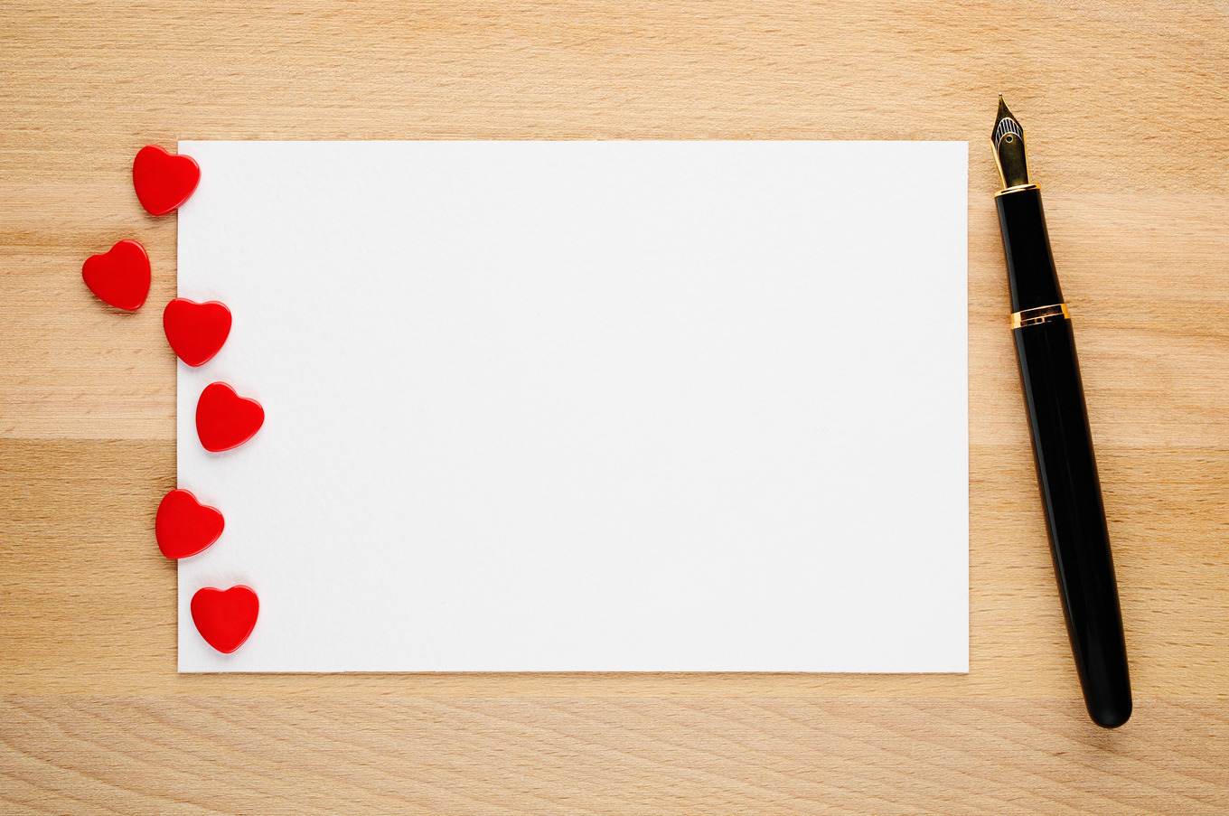 Blank valentines card stock photo containing pen and fountain, a ...