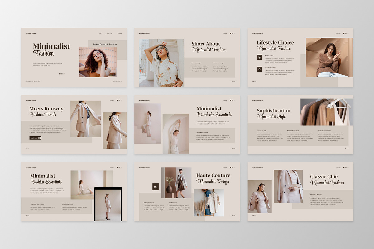 Minimalist Fashion Keynote Template, a Presentation Template by GraphauseProject (Photo 2 of 6)