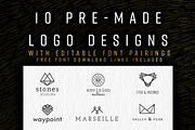 60 Minimal Geometric monoline logos, a Branding & Logo Template by Everyday Monster Creative (Thumbnail 6 of 6)