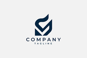 Abstract SM Monogram Logo, a Branding & Logo Template by Vectorium Studio